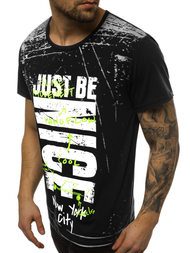 T-Shirt męski czarny OZONEE JS/KS1983