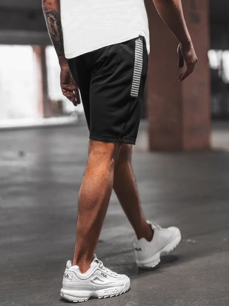 Spodenki dresowe męskie czarne OZONEE O/WW20013/1