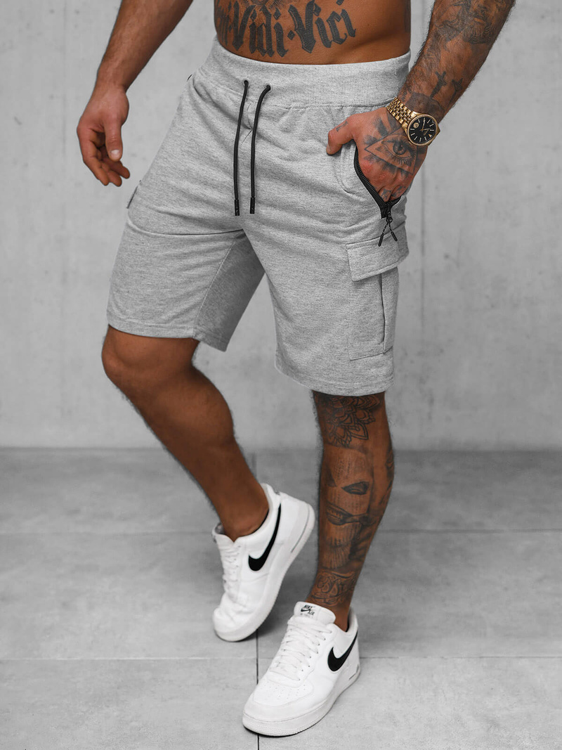 Spodenki dresowe męskie szare OZONEE JS/8K1503/2