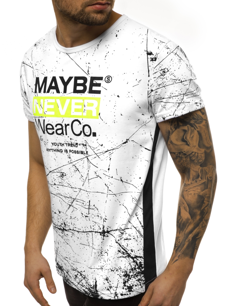 T-Shirt męski biały OZONEE JS/SS10915