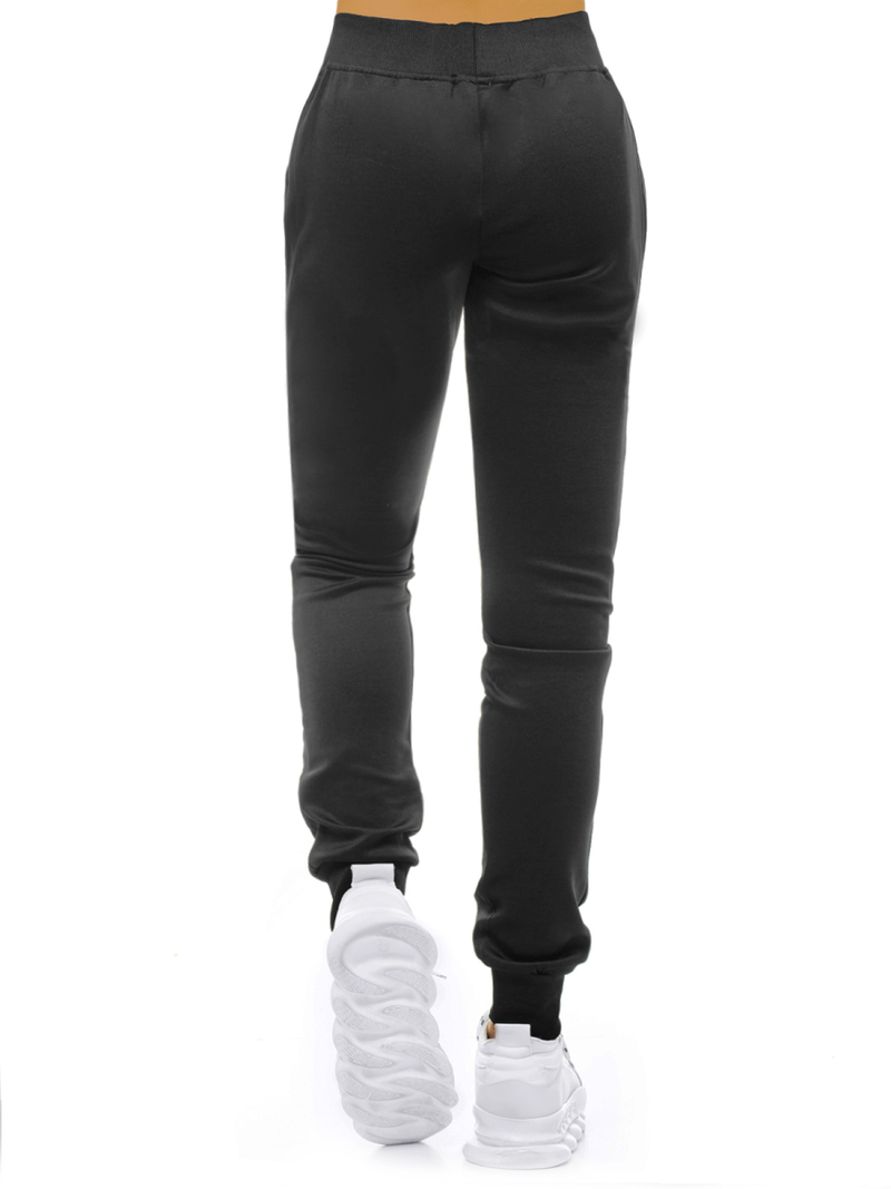 Spodnie dresowe damskie czarne OZONEE JS/JK88112