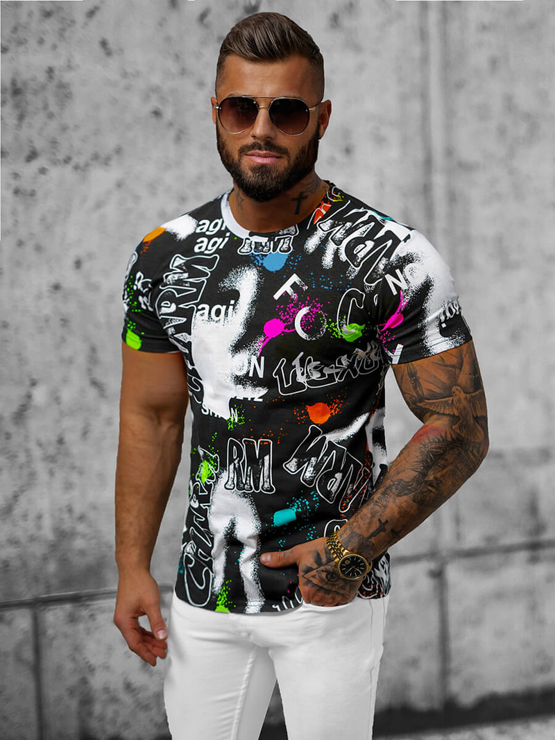 Футболка Чоловіча Чорна OZONEE JS/8T967