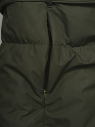 Płaszcz zimowy damski pikowany ciemno-zielony OZONEE JS/5M3227/136