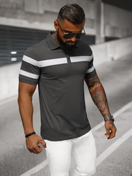 Koszulka męska polo grafitowa OZONEE NB/MT3108