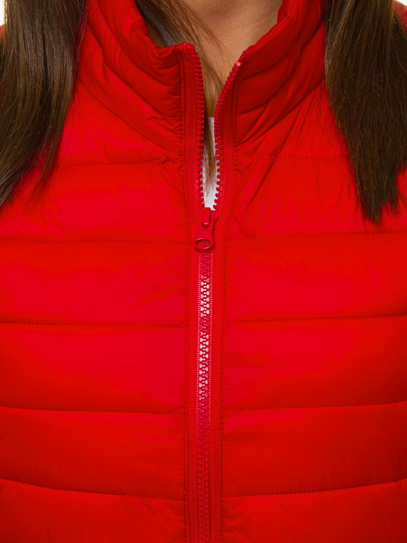 Kamizelka damska pikowana czerwona/2 OZONEE JS/M23038/277