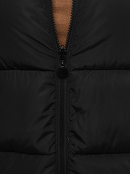 Стьобаний жіночий жилет чорно-золотава OZONEE O/H1121/99