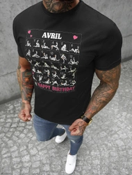 T-Shirt męski czarny OZONEE NB/3005Z