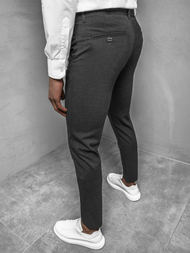 Spodnie męskie chino materiałowe grafitowe OZONEE DJ/5511-1