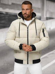 Kurtka męska pikowana ecru OZONEE JS/31M5003/280Z