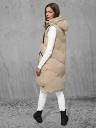 Стьобаний жіночий жилет Бежева OZONEE JS/M788/62Z