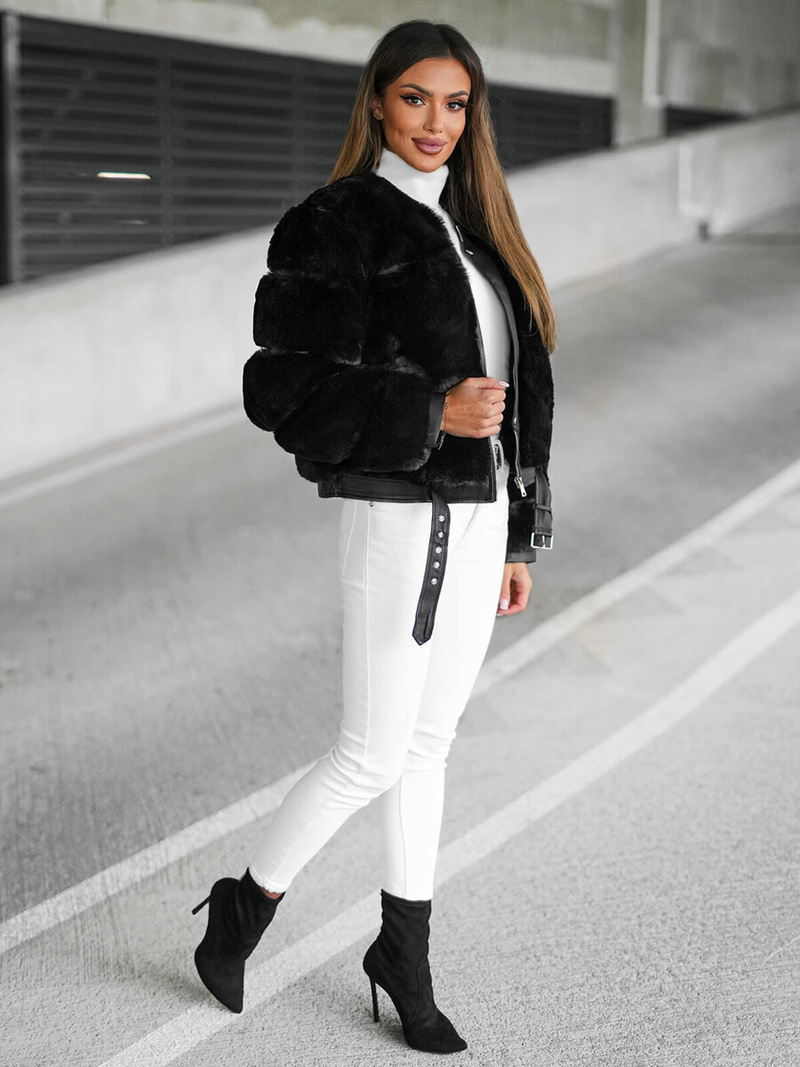 Куртка жіноча чорна OZONEE JS/11Z8080Z