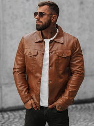 Куртка шкіряна чоловіча Гiрчична OZONEE O/8830/3