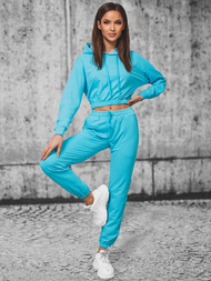 Komplet dresowy dwuczęściowy damski jasnoniebieski OZONEE O/HW251213B