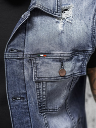 Kamizelka męska jeansowa niebieska OZONEE NB/MJ539B