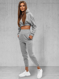 Komplet dresowy dwuczęściowy damski szary OZONEE JS/8C68/2Z