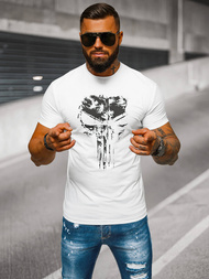 T-shirt męski slim fit biały OZONEE NB/MT3045