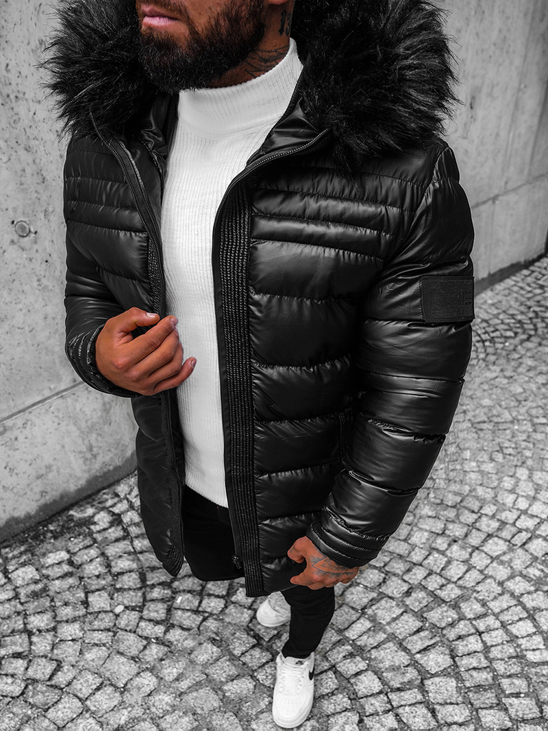 Kurtka męska zimowa czarna OZONEE O/K2233