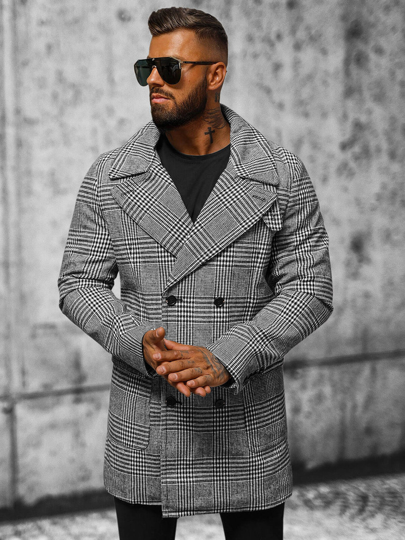 Пальто чоловіче Чорно-Бiлий OZONEE JS/JP1192Z