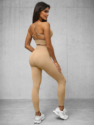 Жіночий спортивний костюм з двох частин Бежевий OZONEE O/YJS7714