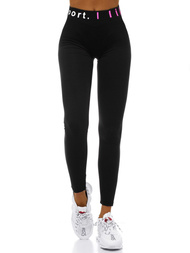 Legginsy damskie czarno-różowe OZONEE O/82353