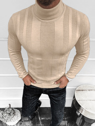 Sweter męski golf beżowy OZONEE L/2705