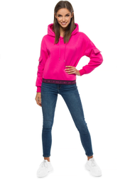 Bluza z kapturem damska różowa OZONEE JS/B26030