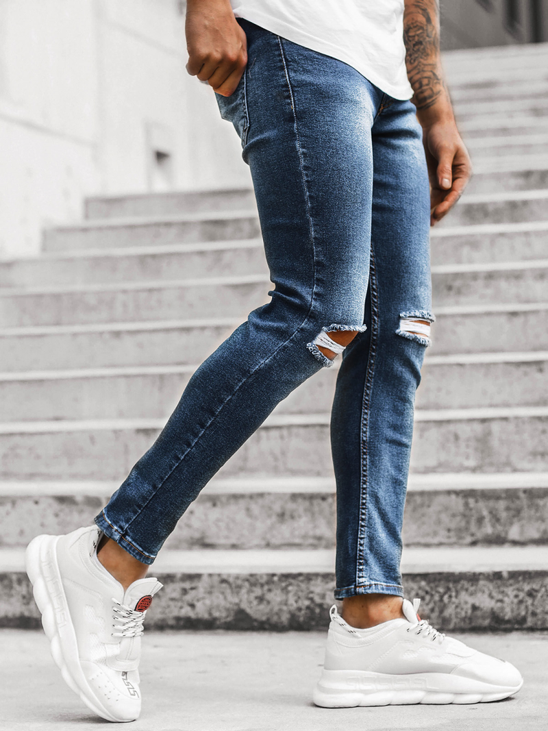 Spodnie jeansowe męskie niebieskie OZONEE DP/588/R4