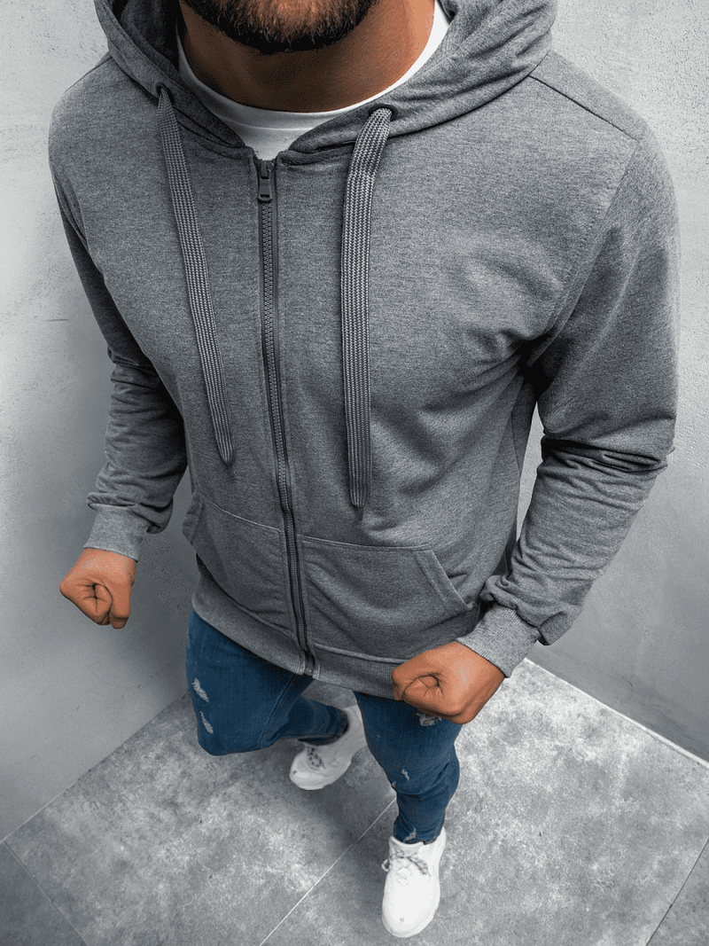 Толстовка чоловіча Графітова OZONEE JS/68B10002/5