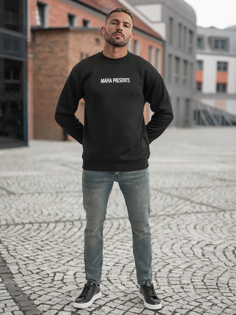 Bluza męska czarna OZONEE JS/65B3919/3