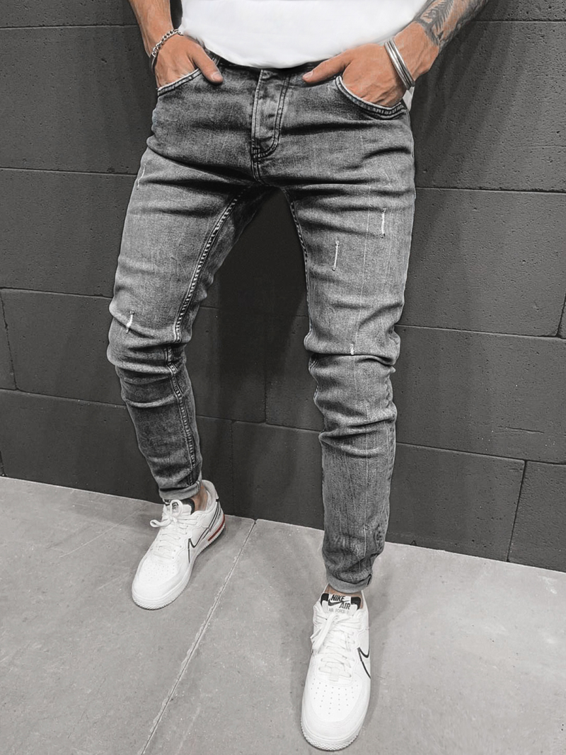 Spodnie męskie jeans szare OZONEE O/B5811