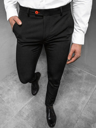 Spodnie męskie chino materiałowe czarne OZONEE DJ/5513