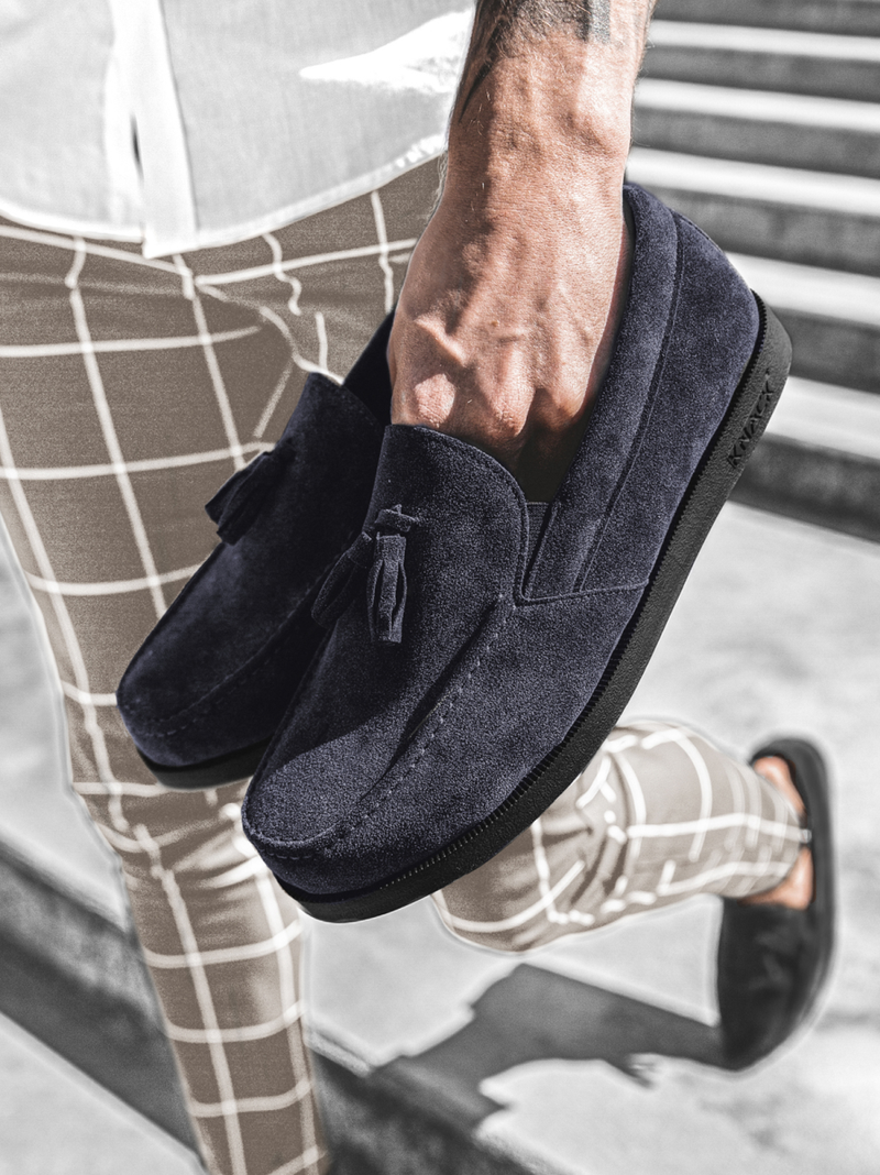 Buty męskie slip on granatowe o/kn07