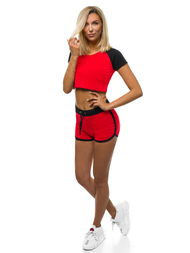 Komplet sportowy dwuczęściowy czerwony OZONEE Z/D1022