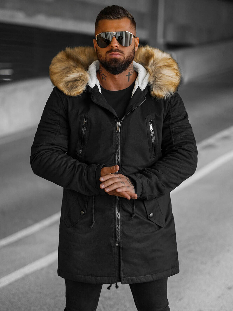 Куртка зимова чоловіча чорна OZONEE JD/390Z