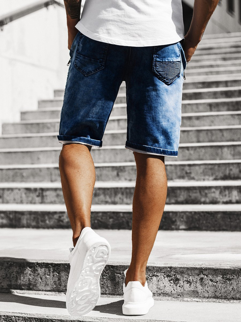 Spodenki męskie jeansowe niebieskie OZONEE RF/HY327/1