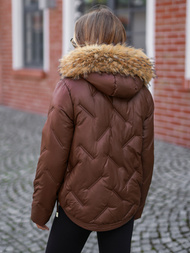 Куртка жіноча шоколад OZONEE JS/5M3331/158