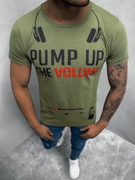 T-Shirt męski z nadrukiem zielony OZONEE O/1171