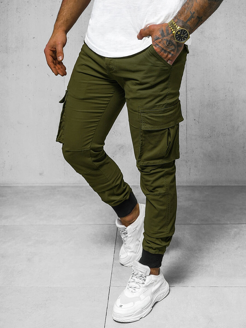 Чоловічі штани чинос Зеленi OZONEE NB/MP0208MVZ