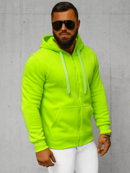 Bluza męska z kapturem rozpinana seledynowa OZONEE JS/2008/72Z