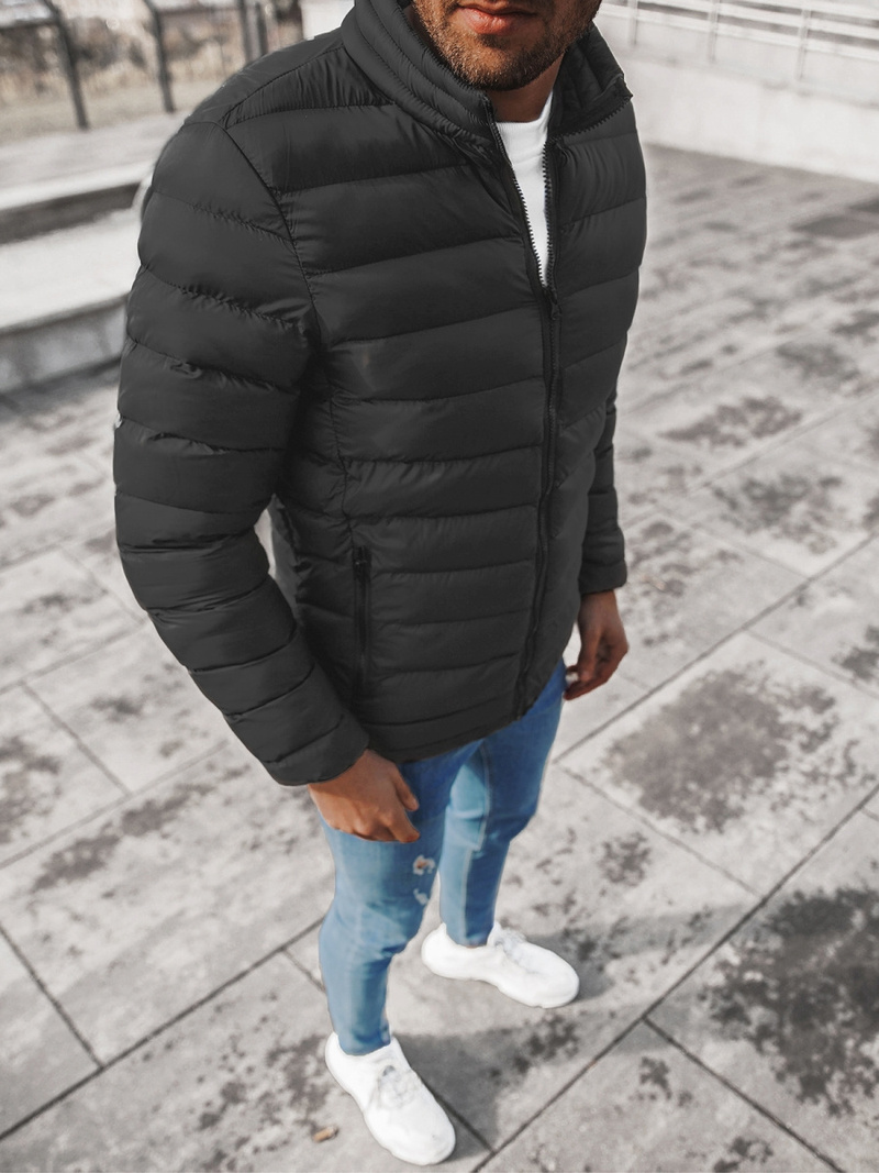 Kurtka męska przejściowa czarna OZONEE JB/JP1111Z