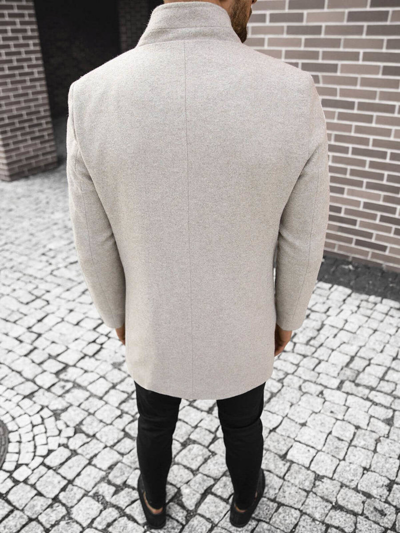 Płaszcz męski jasno-beżowy OZONEE O/5628