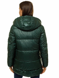 Kurtka zimowa damska ciemnozielona OZONEE O/M1552/38