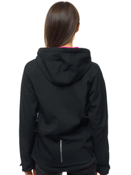 Kurtka softshell damska z kapturem czarna OZONEE JS/KSW6005