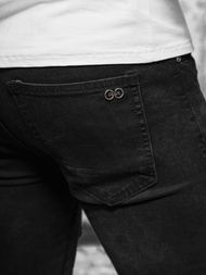 Spodnie jeansowe męskie czarne OZONEE DR/TF219