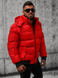 Kurtka zimowa męska pikowana czerwona OZONEE JS/27M8111