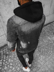 Чоловіча джинсова куртка Чорна OZONEE NB/MJ505NZ