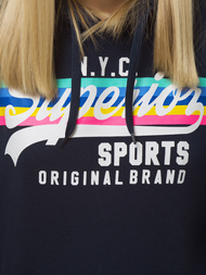 Bluza z kapturem damska granatowa OZONEE JS/KSW2009