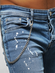 Spodnie jeansowe męskie niebieskie OZONEE O/WE1014