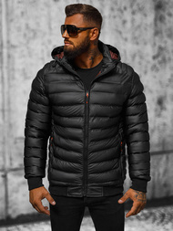 Kurtka męska pikowana czarna OZONEE JS/22M325/392