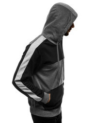 Bluza z kapturem męska grafitowa OZONEE JS/JZ11060